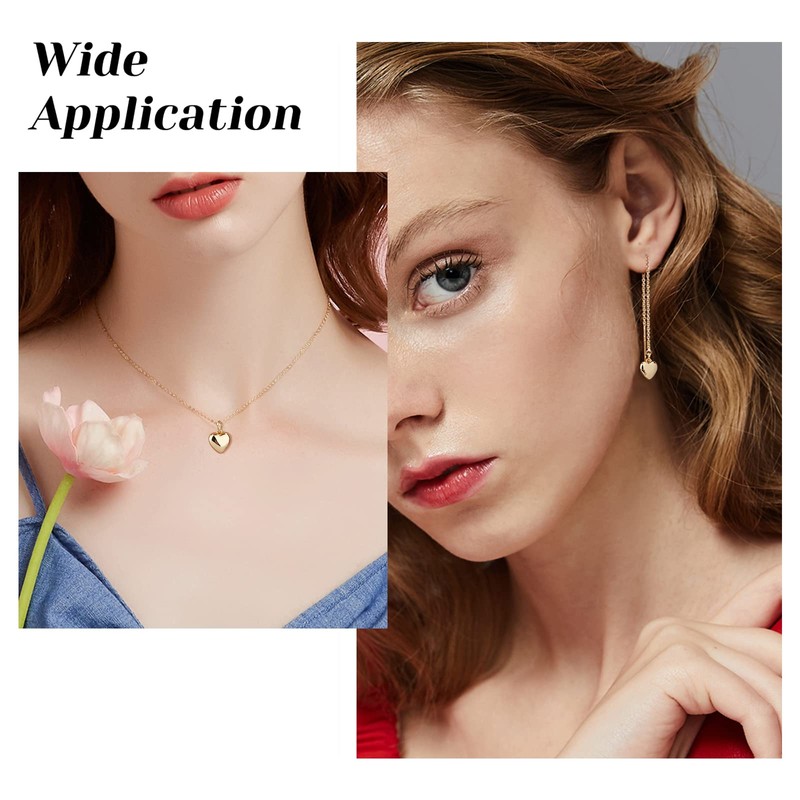 Beebeecraft 10pcs/box 18k gold plated heart charms, Plastic Brass