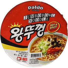 Paldo Hot and Spicy Flavor Jumbo Bowl Noodle 110g (Pack of 18)