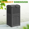 Greesum 33 Package Delivery Box for Outside, Patio Waterproof Resin