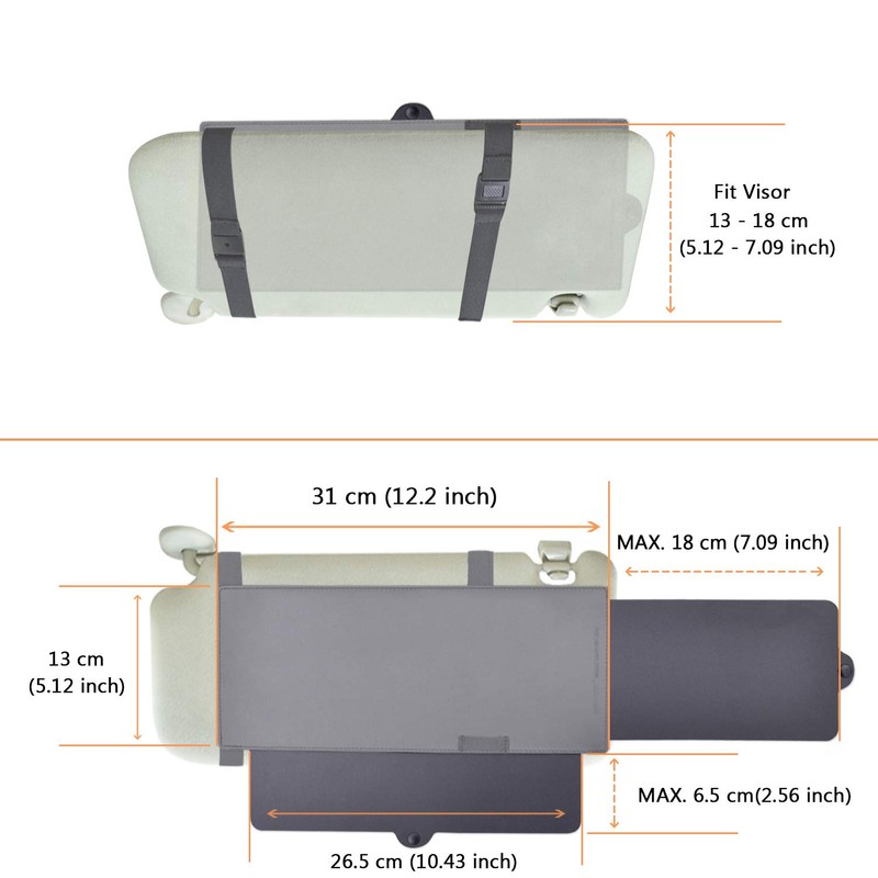 Car Visor Sunshade, WANPOOL Car Visor Anti-Glare Sunshade Extender for