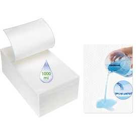 BOOWOO Bedside Commode Absorbent Pads, 100 Disposable Commode Pads for Commode Liners, Commode Liner Pads for Commode Chair, Bedpan, Bucket Toilet (100 Pads Only)