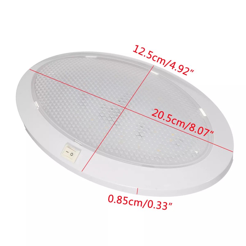 MAG 2PC Interior Roof Ceiling Dome Light LED Round 12V