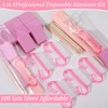 100 Sets Disposable Manicure Kit Basics 4 Piece Nail Kit