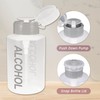 Beauticom 9 Oz Gray Push Down Alcohol Labeled Dispenser