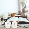 DEARMAMY 6Pcs Holy Water Bottles Plastic Round White with Gold
