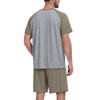 MLXSJ Mens Pajama Set Summer Pjs Sleepwear Lightweight Short Sleeve