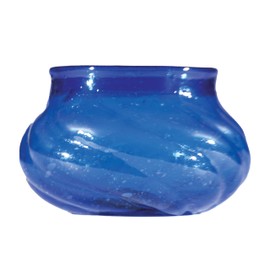 Creative Co-Op Hand-Blown Twisted Glass Tealight/Votive Holder, Blue