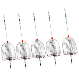 Totority 5Pcs Fishing Bait Cage Durable Fishing Trap Basket for Catching Smelt Eels Crab Lobster Minnows Shrimp and Crawfish for Outdoor Fishing Activities