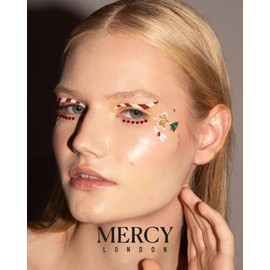 Christmas Face Jewel by Mercy London Holiday Accessories Face Gems Jewels All In One Headpiece Stick On
