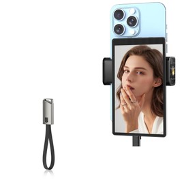 BoxWave Cable Compatible with VITANO Vlog Monitor (5 in) - USB Type-C Keychain Charger, Key Ring USB Type-C to Type-A 8 in USB Cable - Jet Black