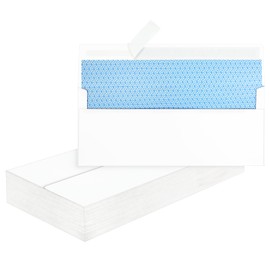 Mulbozy 50 Pcs White #10 Business Envelopes, Self Seal Standard Envelopes, Peep-proof Business Mailing Envelopes for Office, Checks, Letters, Invoices, Statements, Wedding, Size 4-1/8 x 9-1/2 inch