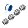 uxcell 4Pcs M10x1x10 304 Stainless Steel Pipe Plug Fitting, Male