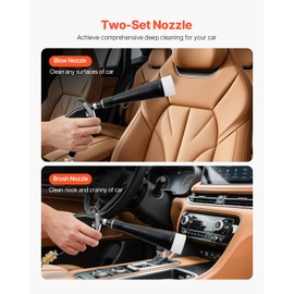 VEVOR Car Cleaning Gun, 6-9.2 Bar High-Pressure Air Blow Gun with 2 Set Nozzles, 360° Rotating Nozzle for Complete Cleaning, Quickly Blasts Dirt and Dust from Surface, Work with 1/4 NPT Air Compressor