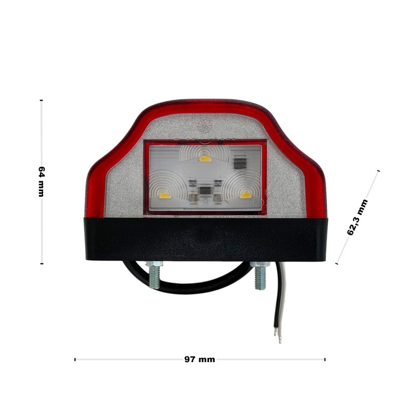 MelTruck® 2x LED Number Plate Light 97 x 64 mm