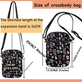 Villian Merch Evil Queen Gift Villains Characters Group Gift Crossbody Bag for Villains Fans Villains Evil Tour Gift (VILLAINS ERA Cross)