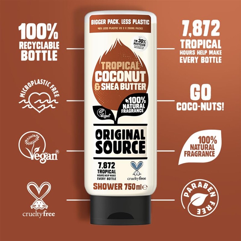 Original Source Coconut & Shea Butter Bodywash 750 ml