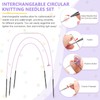 Aeelike Circular Knitting Needles Set, Interchangeable Circular Knitting Needles Set