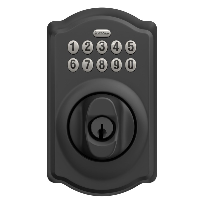 SCHLAGE BE365 CAM 622 Keypad Electronic Deadbolt, Matte Black