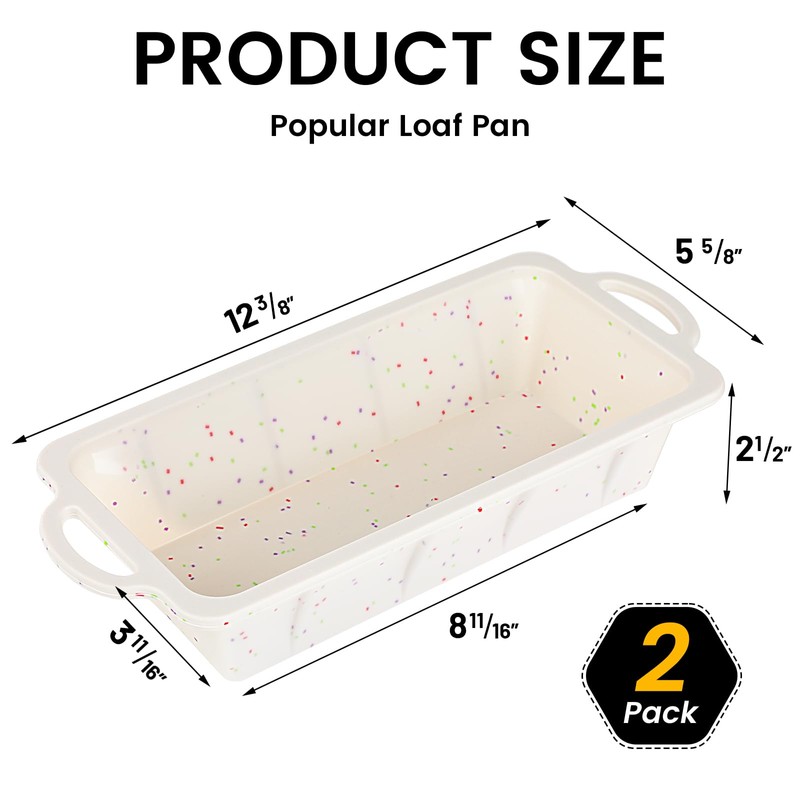 Vinino Silicone Bread Loaf Pan with Metal Reinforced Frame, 9.5