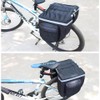 DOMEN Double Bicycle Pannier Bag for Rear Racks, Black