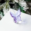H&D HYALINE & DORA Purple Crystal Butterfly Figurine Glass Butterfly