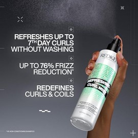 Redken Refreshing Curl Mist Tratamiento Sin Enjuague para Cabello Rizado, Hidrata y Define Rizos Hasta 7 Días, con Escualano y Aceite de Jojoba, 250 ml