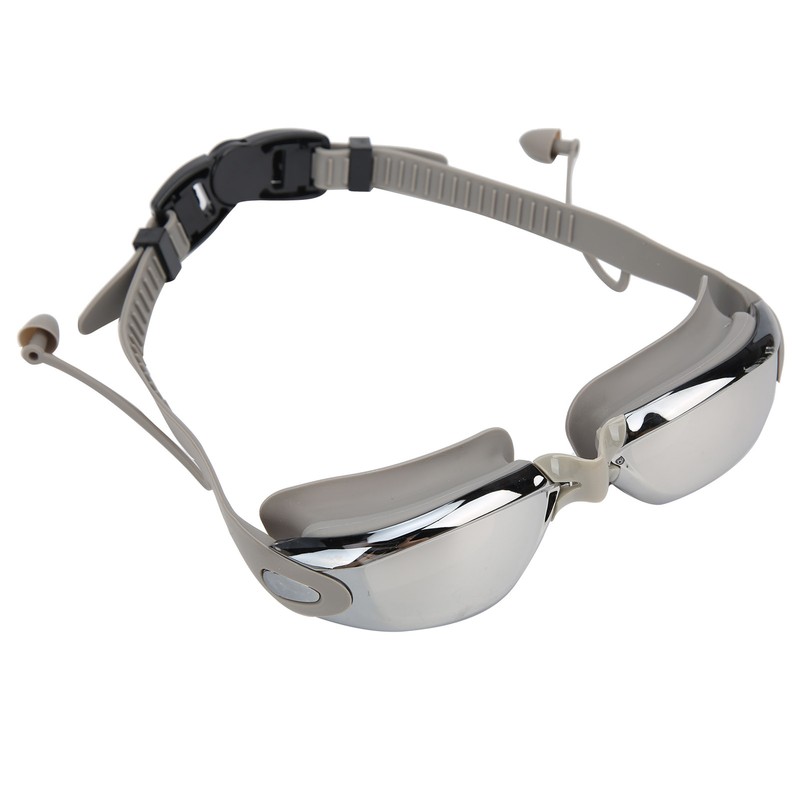 Waterproof Anti Fog Swimming Goggles Electroplating AntiUV Glasses with Earplug