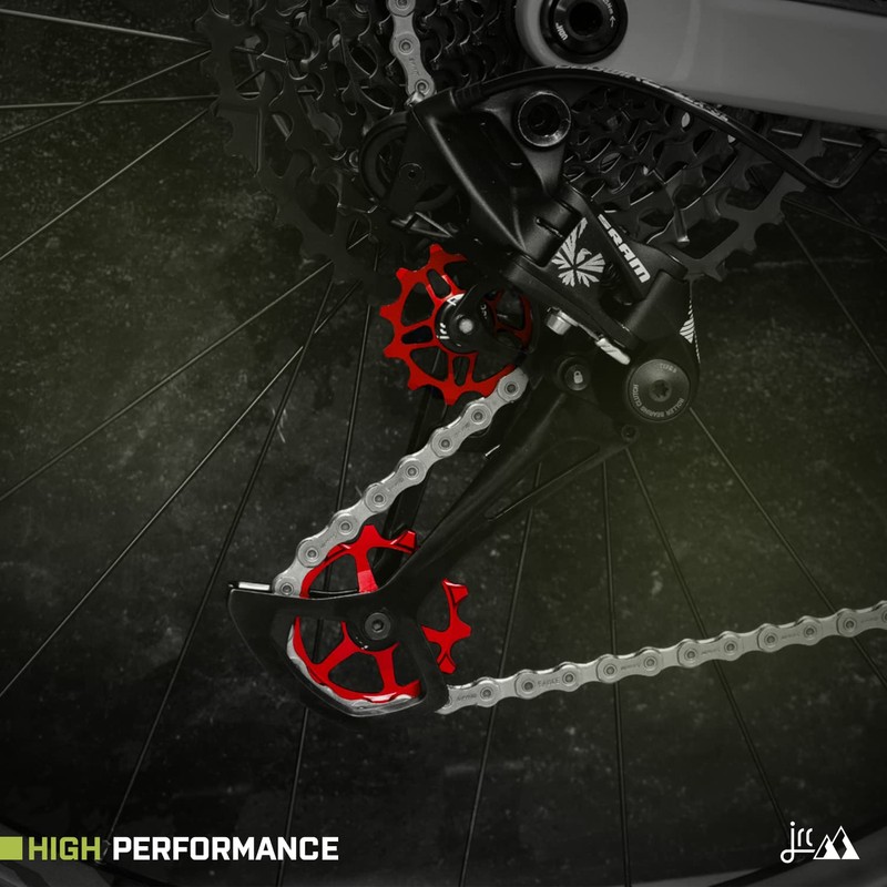 14/12T Ceramic Pulley Wheels for SRAM Eagle - Red