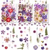 140 PCS Purple Real Pressed Dried Flowers and Leaves with