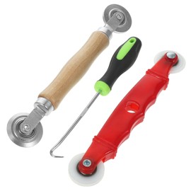Outanaya 1 Set Screen Rolling Tool Screen Installation Equipment with Dual Bearing and Nylon Rollers for Home Window Repair Random Color