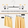 14 Inch Heavy Duty Pants Skirt Hangers with Clips, Black,