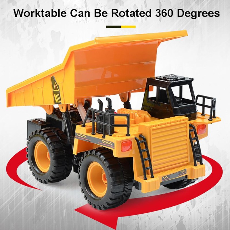 2.4GHz Remote Control 6 Channel Dump Truck with Lights Simulation
