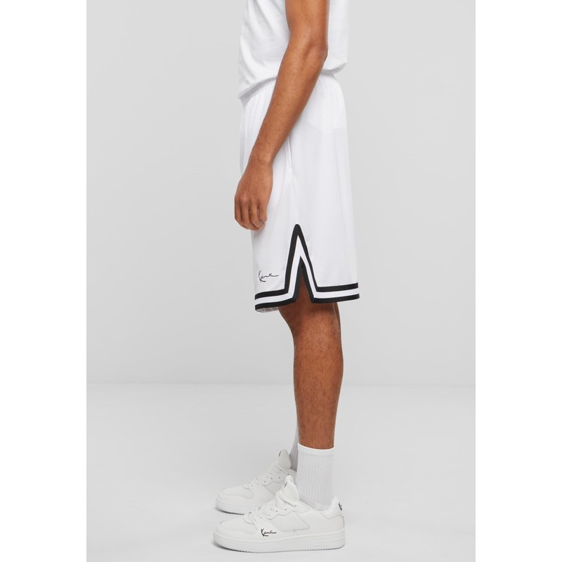 Karl Kani Men's Signature Mesh Shorts, white / black, XXL