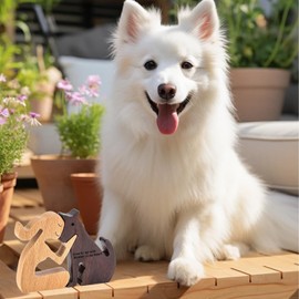 FDHBDF Dog Wood Carving Man and Dog Sculpture Creative Table Decoration Handmade Wooden Statues Wooden Table Decoration on Bookshelf