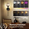 Battery Operated Crystal Wall Sconce Set of 2, Black Rechargeable