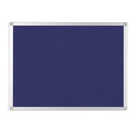 Mastervision Ayda Wall Mount Push Pin Bulletin Board, 18" x 24", Blue Felt, Aluminum Frame, for Home or Office