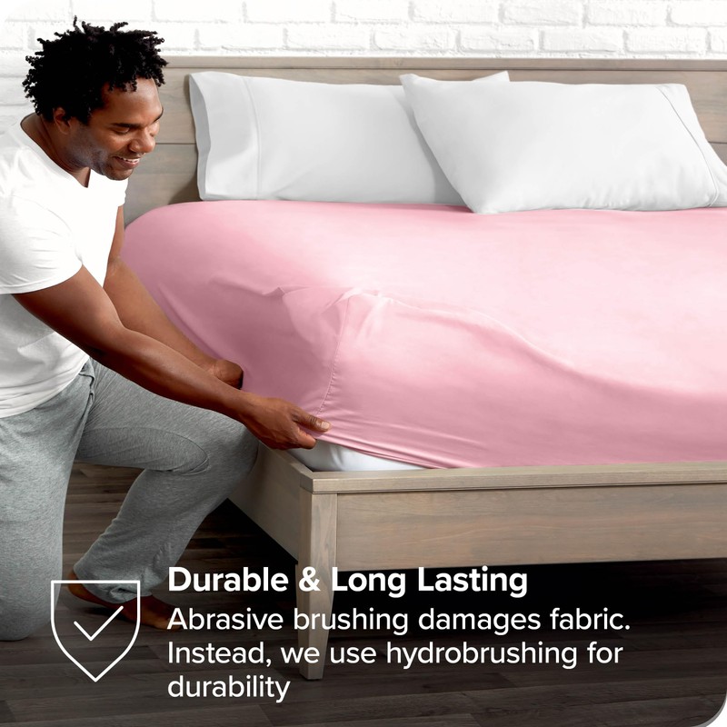 Bare Home Fitted Bottom Sheet Single - Premium 1800 Ultra-Soft