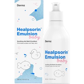 Healpsorin Baby Eczema & Cradle Cap Emulsion Treatment: Calendula, Comfrey Root, Sweet Almond & Watermelon - Gentle Baby Bath Emulsion Fights Bacteria & Restores Moisture Barrier