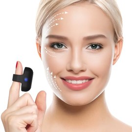 KISSILYN Mini Facial Massage Ball, Waterproof Rechargeable Multifunctional Eye Face Finger and Neck Massager, Black
