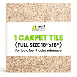 Smart Squares in A Snap 18” x 18” Residential Soft Carpet Tile, Peel and Stick, Easy DIY Installation, Seamless Appearance, Made in USA (708 Claystone, 1 Tile)