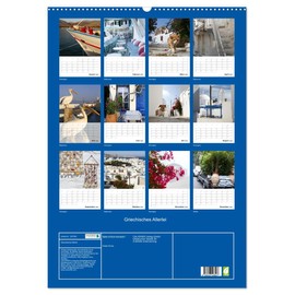 Griechisches Allerlei (Wandkalender 2026 DIN A2 hoch), CALVENDO Monatskalender: Reiseimpressionen von Amorgos, Mykonos und Athen (CALVENDO Orte)