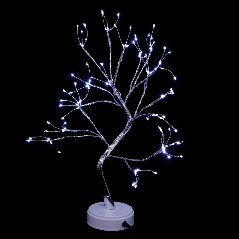 108LED Bonsai Tree Lamp Copper Wire Battery USB Powered Touch