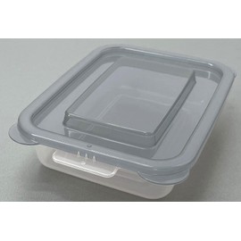 T-world Lid and Lid Storage Containers, 10.1 fl oz (300 ml), Set of 3, Blue, Made in Japan