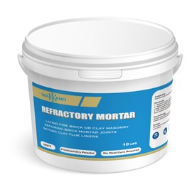 SOLIDLAND Refractory Mortar - 10 LBS Masonry & FireBrick Refractory Cement - 3056°F High Temperature Fireproof Dry Mix - for Kilns, Firepit, Fireplaces, Chimneys and More