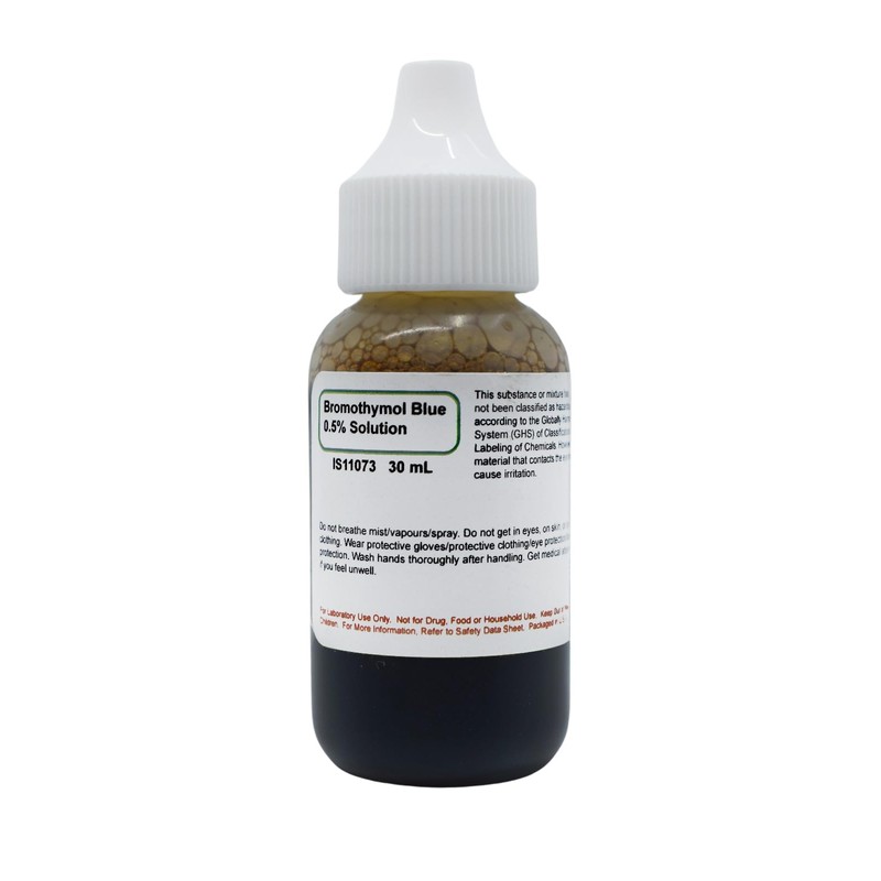 0.5% Bromothymol Blue Solution, 30mL - The Curated Chemical Collection