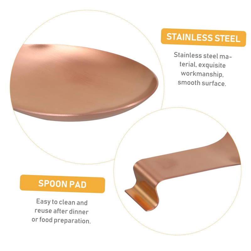 Garneck Rose Gold Kitchen Spoon Holder Soup Ladle Rest Easy