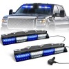 Emergency Dash Strobe Lights 2x16.8 Inch Red White 48 LED