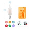 AIELIT Frosted E12 Candelabra LED Bulb, Dimmable, 2 Watt(25W Equivalent),