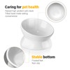 Ewenono 1 Pack White Cat Bowl with Tilted＆Elevated Design,Which Can
