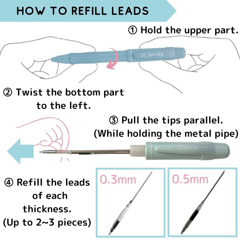 Sunstar Stationery S4481160 Mechanical Pencil, Nicolo Sharp 0.3 & Sharp